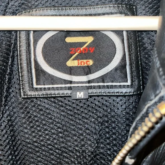 Vintage Zony Inc Heavy Duty Genuine Leather Motorcycle Jacket Size M - Picture 12 of 15